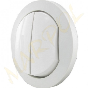 CELIANE KLAWISZ IP44 PODWÓJNY BIAŁY