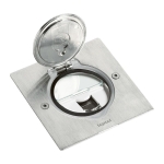 GNIAZDO  KOMPUTEROWE RJ45 KAT6 FTP PODŁOGOWE Z POKRYWĄ IP44 KWADRATOWE