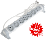 PRZEDŁUŻACZ 6XGN Z/U przeciwprzepięciowy (50097)