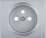SISTENA Plakietka gniazda pojedynczego 2P+Z Metalic