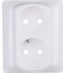 SISTENA Plakietka do gniazda podwójnego 2x2P Arctic