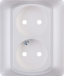 SISTENA Plakietka do gniazda podwójnego 2x2P Pearl