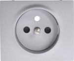 SISTENA Plakietka gniazda 2P+Z przesłony Metalic (771328)