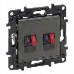 NILOE-STEP Gniazdo głośnikowe podwójne stalowe (863486)