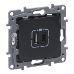 NILOE-SELECTION Gniazdo 2 x USB TYP A+C ANTRACYT (762297)