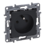 NILOE-SELECTION Gniazdo z uziemieniem 2P+Z ANTRACYT (762240) 