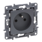 NILOE-SELECTION Gniazdo z uziemieniem 2P+Z STALOWY (762340)