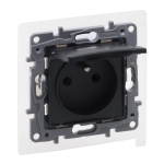 NILOE-SELECTION Gniazdo z klapką 2P+Z IP44 ANTRACYT (762237) 