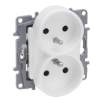 NILOE-SELECTION Gniazdo podwójne do ramek wielokrotnych PERŁOWY  (762442)