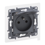 NILOE-SELECTION Gniazdo z klapką 2P+Z IP44 STALOWE (762337) 