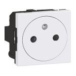 MOSAIC GNIAZDO 2P+Z 16A - 2 moduły BIAŁE (077111)