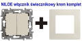 NILOE WŁĄCZNIK ŚWIECZNIKOWY KREMOWY