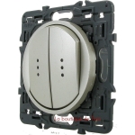 Celiane Włącznik podwójny podświetlany TYTAN