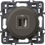 CELIANE GNIAZDO 2 x USB Typ-A + Typ-C GRAFIT