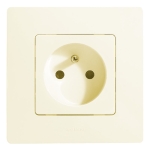 NILOE GNIAZDO 2P+Z 16A KREM z ramką KREM