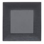 NILOE-STEP Łącznik jednobiegunowy stalowy z ramką Stal szczotkowana komplet