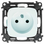 VALENA ALLURE Gniazdo 2P+Z PERŁOWE