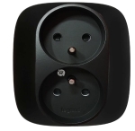 VALENA ALLURE Gniazdo WIELOKROTNE czarne kpl