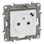 NILOE-SELECTION Gniazdo płaskie + USB TYP C PERŁOWE (762496)