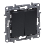 NILOE-SELECTION Przycisk podwójny (dzwonkowy) ANTRACYT (762208)