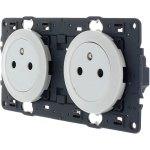 Celiane Gniazdo zespolone płaskie 2X2P+Z BIAŁE