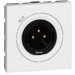 MOSAIC Gniazdo audio XLR-3 - 2 moduły BIAŁE męskie