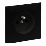 SUNO Gniazdo 2P+Z auto przesłony CZARNE kpl