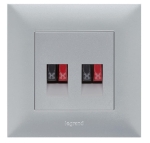 NILOE-STEP Gniazdo głośnikowe podwójne aluminium komplet 