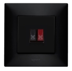 NILOE-STEP Gniazdo głośnikowe pojedyncze czarne komplet