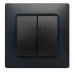 NILOE-SELECTION Łącznik schodowy podwójny X2 ANTRACYT  komplet 