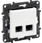 NILOE-STEP Gniazdo komputerowe 2xRJ45 kat. 6A UTP białe (863168)
