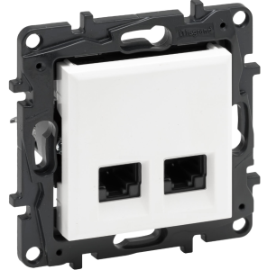 NILOE-STEP Gniazdo komputerowe 2xRJ45 kat. 6A UTP białe (863168)