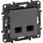 NILOE-STEP Gniazdo komputerowe 2xRJ45 kat. 6A UTP stalowe (863468)