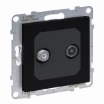 SUNO Gniazdo TV-SAT 2-PRZEWODY CZARNE (721471)