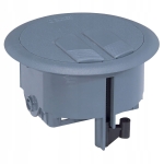 Puszka podłogowa 3 moduły plastikowa okrągła