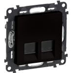 VALENA LIFE Gniazdo 2 x RJ 45 kat. 5e UTP  CZARNE (756361)