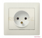 GNIAZDO 2P+Z PEARL z ramką PEARL 