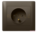 GNIAZDO 2P+Z CHOCO z ramką CHOCO