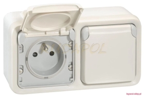 PLEXO GNIAZDO NATYNKOWE PODWÓJNE POZIOME