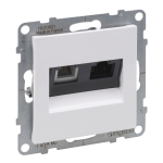 SUNO Gniazdo RJ11+RJ45 kat. 6 UTP BIAŁE (721160)