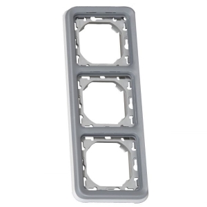 PLEXO UCHWYT POTRÓJNY pionowy SZARY