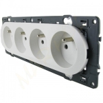 Celiane Gniazdo zespolone 4X2P+Z BIAŁE