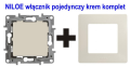 NILOE WŁĄCZNIK POJEDYŃCZY KREMOWY