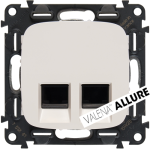 VALENA ALLURE Gniazdo 2xRJ45 kat.6 białe