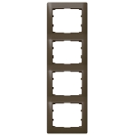 SISTENA Ramka poczwórna x4 pionowa Choco