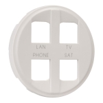 CELIANE PLAKIETKA GNIAZDA 4XRJ45 STP BIAŁA